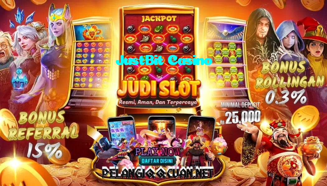 JustBit Casino casino presented on mobile device in Pakistan with slots and live games